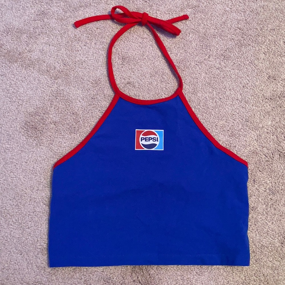 Pepsi cropped halter top